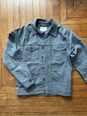Wies Made Artcher Grey Cotton Canvas Work Jacket
